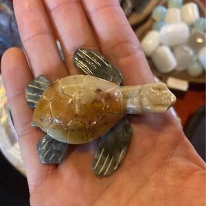 Gorgeous carved soapstone turtle